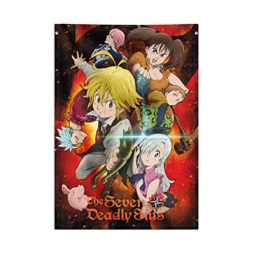 Grupo Erik WandDeko Rollbild The Seven Deadly Sins Manga Kakemono aus Stoff Poster 70 x 100 cm - Offizielles Anime Poster von Grupo Erik