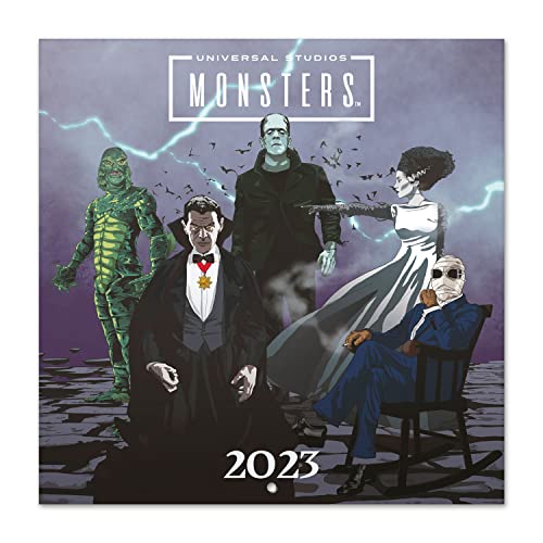 Grupo Erik Wandkalender 2023, Monster Universal Studio Wandkalender, Kalender zum Aufhängen, Kalender 2023 Wandkalender, Familienkalender 2023, offizielle Lizenz, FSC zertifiziert von Grupo Erik