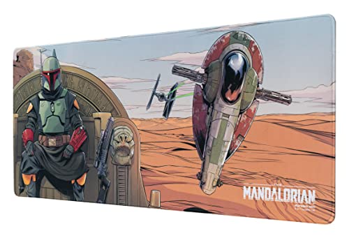 Grupo Erik Gaming Mauspad XXL The Mandalorian Boba Fett - Mousepad Groß - Gaming Mousepad XXL - Mauspad Gaming - rutschfeste Unterseite, Wasserabweisend und verstärkte Kanten - Star Wars Fanartikel Grupo Erik Gaming Mauspad XXL The Mandalorian Boba Fett - Mousepad Groß - Gaming Mousepad XXL - Mauspad Gaming - rutschfeste Unterseite, Wasserabweisend und verstärkte Kanten - Star Wars Fanartikel von Grupo Erik