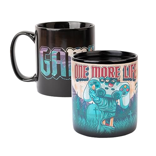 Grupo Erik XXL Thermoeffekt Tasse Kaffeetasse Gameration One More Life Kaffeebecher - Teetasse Fassungsvermögen 520ml Tasse Thermoeffekt von Grupo Erik