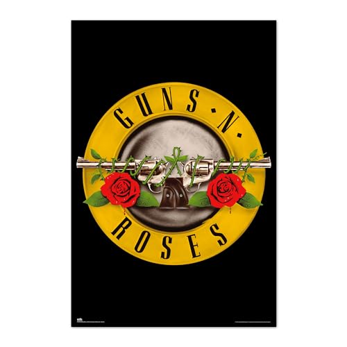 Grupo Erik: Guns N Roses Poster | Guns N Roses Poster 61 x 91,5 cm Wandposter mit Glanzpapier und gerahmtem Wandbild, Geschenk Guns N Roses, Musikposter von Grupo Erik