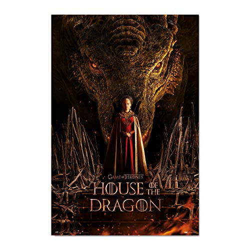 Grupo Erik House of the Dragon Merchandise - Rhaenyra Targaryen Poster - Deko Wohnzimmer oder Deko Schlafzimmer - Deko Wohnzimmer - Größe : 61 x 91 - Offizielle Lizenz von Grupo Erik