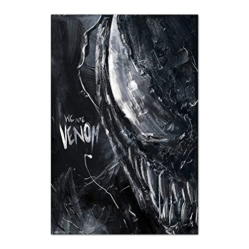 Grupo Erik Marvel Poster - Marvel Venom Creepy Poster - Kunstdruck - Deko Wohnzimmer oder Deko Schlafzimmer - Deko Zimmer - Größe : 61 x 91, 5 cm Marvel Fanartikel - Offizielle Lizenz von Grupo Erik