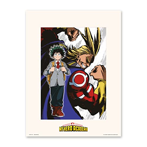 Grupo Erik My Hero Academia First season Deko-Leinwand, My Hero Academia/Print, 30 x 40 cm, offizielles Lizenzprodukt von Grupo Erik