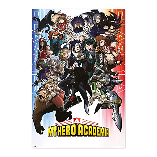 Grupo Erik Anime Poster - My Hero Academia Class 1-A Poster - Kunstdruck - Deko Schlafzimmer - Kunstdruck - Deko Wohnzimmer - Größe : 61 x 91 - Anime Deko - Anime Merch - Anime Geschenke von Grupo Erik