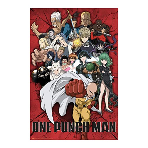 Grupo Erik Anime Poster - One Punch Man Heroes Poster - Kunstdruck - Deko Schlafzimmer - Kunstdruck - Deko Wohnzimmer - Größe : 61 x 91 - Anime Deko - Anime Merch - Anime Geschenke von Grupo Erik Editores