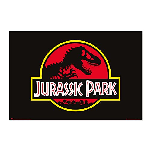 Jurassic Park Merchandise - Jurassic Park Poster - Deko Wohnzimmer oder Deko Schlafzimmer - Deko Wohnzimmer - Größe : 61 x 91 - Offizielle Lizenz von Grupo Erik
