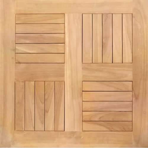 Gruppo Maruccia - Tischplatte für Bar und Restaurant - Für Außen- und Innenbereich - Teakholz - Quadratisch (70 x 70 cm) von Gruppo Maruccia