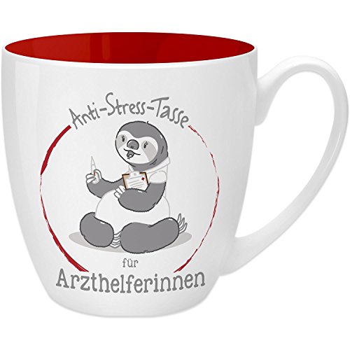 GRUSS & CO Anti-Stress-Tasse Motiv "Arzthelferinnen " | Tasse mit Spruch, 45 cl, New Bone China | Geschenk für Sie | 45484 von GRUSS & CO