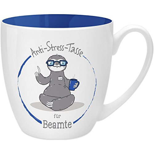 GRUSS & CO Anti-Stress-Tasse Motiv "Beamte" | Tasse mit Spruch, 45 cl, New Bone China | Geschenk für Ihn | 45486 von GRUSS & CO