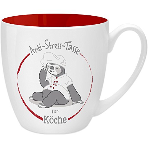 GRUSS & CO Anti-Stress-Tasse Motiv "Köche" | Tasse mit Spruch, 45 cl, New Bone China | Geschenk lustig | 45493 von GRUSS & CO