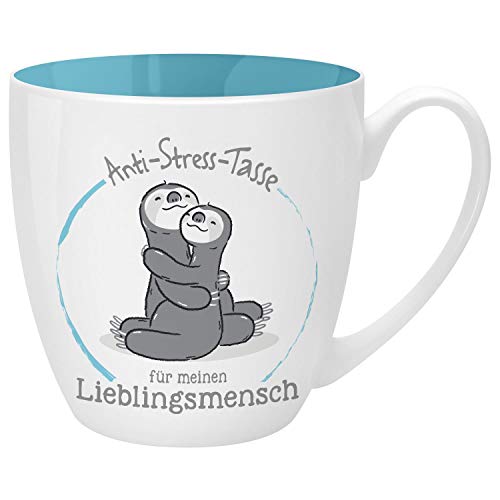 Gruss und Co , Knochenporzellan, 46268 Anti-Stress Tasse Lieblingsmensch, 45 cl, Geschenk, Teetasse, Blau Gruss und Co , Knochenporzellan, 46268 Anti-Stress Tasse Lieblingsmensch, 45 cl, Geschenk, Teetasse, Blau von GRUSS & CO