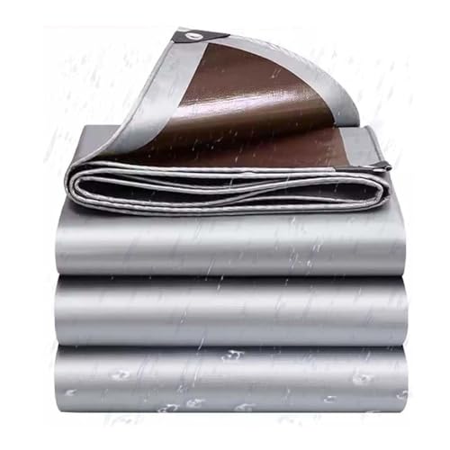 Gruytoie Abdeckplane Wasserdicht Reißfest, LKW Plane, PVC-Schutzplane Mit Ösen, Gewebeplane Regenplane Outdoor, Allzweckplane Gartenplane Bootsplane (7 2x3/6.6x9.8ft) von Gruytoie