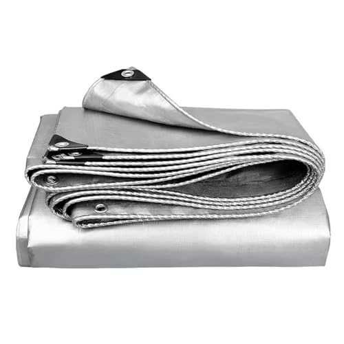 Gruytoie Gewebeplane Plane, Abdeckplane Mit UV-Schutz, Zeltplane Wasserdicht Mit Ösen, 180 G/m² PE Schutzplane, Wetterfeste Faltbar LKW Planen, Für Gartenmöbel Pool (1 3.5x12m/11.5x39.4ft) von Gruytoie