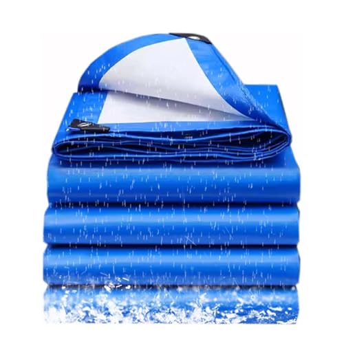 Gruytoie Plane Mit Ösen PE, wasserdichte Mehrzweck Abdeckplane, 180g/m² PE Allzweckplane, Wetterfest, Reißfest, UV-beständig Schutzplane, Regenplane, Gewebeplane (4 1.2x10m/3.9x32.8ft) von Gruytoie