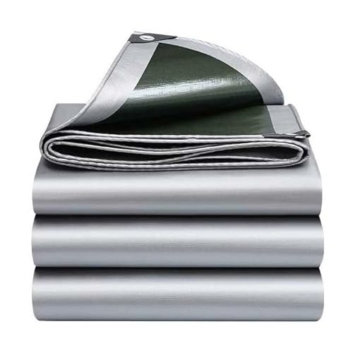 Gruytoie Wasserdicht PVC Abdeckplane Mit Ösen, Schutzplane Plane, Zeltplane Wetterfeste Reißfest, 180G/m² Gartenplane Allzweckplane, Gewebeplane Camping (8 2.5x4m/8.2x13.1ft) von Gruytoie