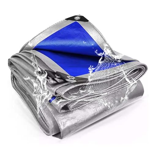 Gruytoie wasserdichte Gewebeplane, Abdeckplane Mit Ösen, Schutzplane 180 G/m², Bootsplane Poolplane Wasserfest, Mehrzweck Plane Für Gartenmöbel Holz Pool (5 3x11m/9.8x36.1ft) von Gruytoie