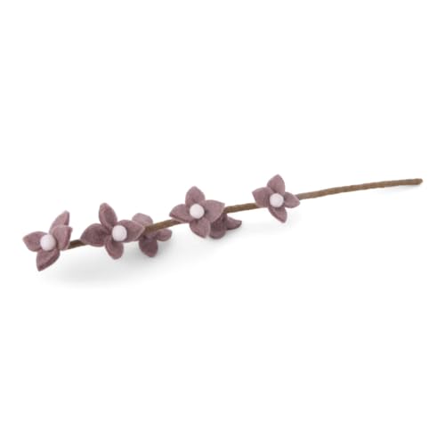 Gry & Sif Blütenzweig im Scandi-Stil | handgemachter Dekozweig aus Filz, Fairtrade, Blumendekoration, Wohndeko, Frühlingsdeko, Osterdeko | 43cm, Lavender von Gry & Sif