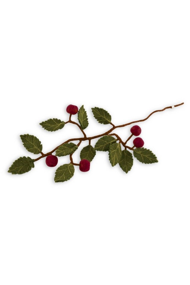 Gry & Sif Hängedekoration Filz-Dekozweig - ZIERÄPFEL - dunkelrot Gry & Sif Hängedekoration Filz-Dekozweig - ZIERÄPFEL - dunkelrot von Gry & Sif