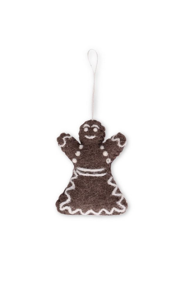 Gry & Sif Hängedekoration Filzanhänger - LEBKUCHENFRAU - braun von Gry & Sif
