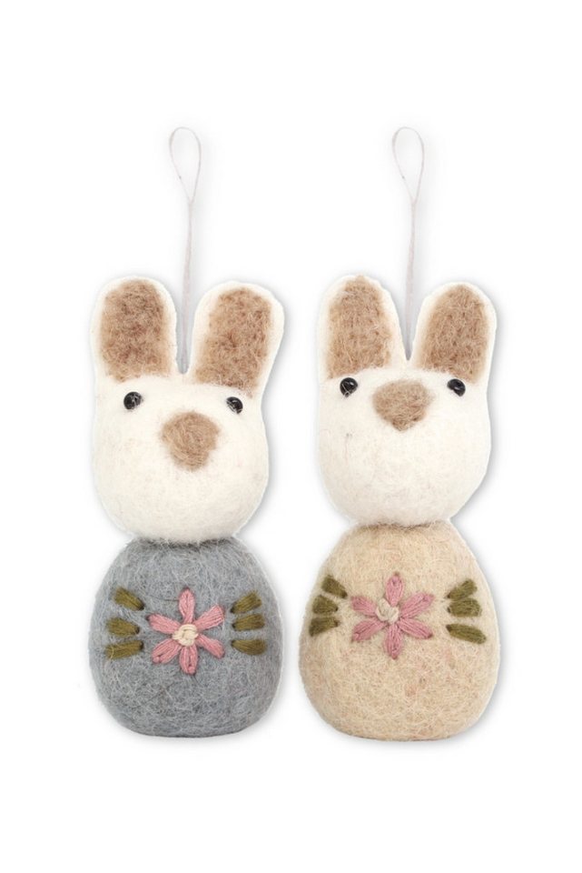 Gry & Sif Hängedekoration Filzanhänger 2er Set - BUNNY - weiß Gry & Sif Hängedekoration Filzanhänger 2er Set - BUNNY - weiß von Gry & Sif