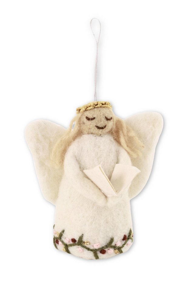 Gry & Sif Hängedekoration Filzanhänger - ENGEL MIT BUCH - weiß Gry & Sif Hängedekoration Filzanhänger - ENGEL MIT BUCH - weiß von Gry & Sif