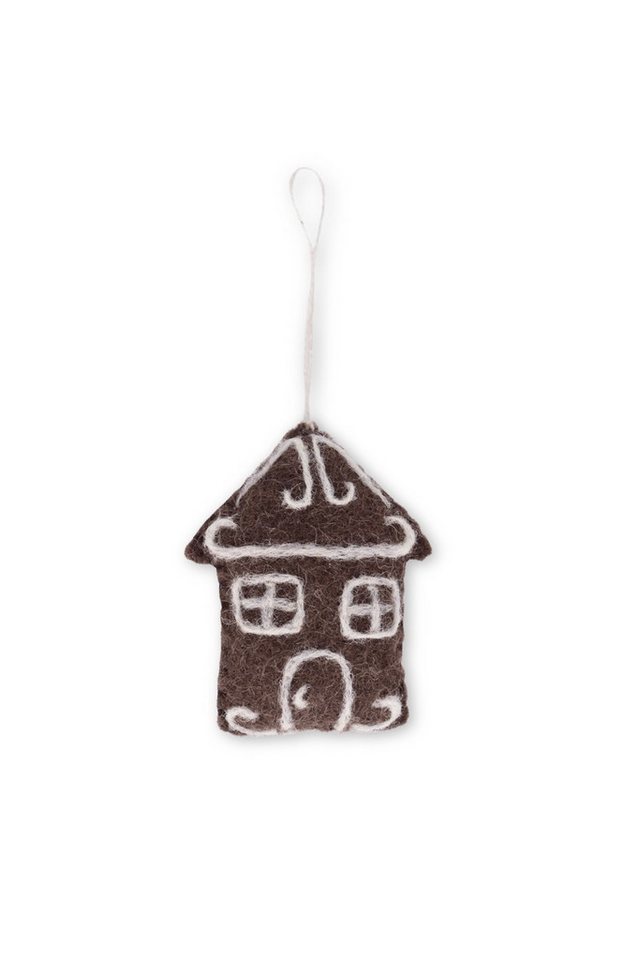 Gry & Sif Hängedekoration Filzanhänger - LEBKUCHENHAUS - braun Gry & Sif Hängedekoration Filzanhänger - LEBKUCHENHAUS - braun von Gry & Sif