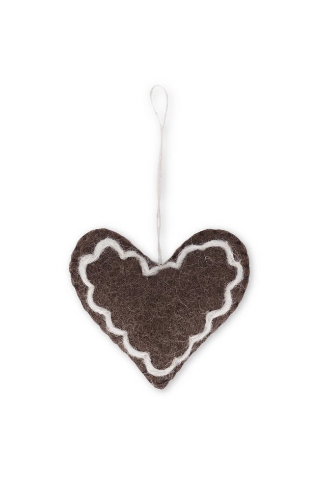 Gry & Sif Hängedekoration Filzanhänger - LEBKUCHENHERZ - braun Gry & Sif Hängedekoration Filzanhänger - LEBKUCHENHERZ - braun von Gry & Sif