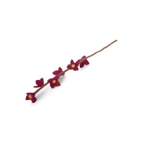 Gry & Sif Handgemacht & Fairtrade-Zertifiziert Stilvolles dänisches Design X Nepali Kunsthandwerker| Cerise Blumen am Stiel aus Filz - Künstliche Blumen für Wohnzimmer Dekoration | Cerise Gry & Sif Handgemacht & Fairtrade-Zertifiziert Stilvolles dänisches Design X Nepali Kunsthandwerker| Cerise Blumen am Stiel aus Filz - Künstliche Blumen für Wohnzimmer Dekoration | Cerise von Gry & Sif