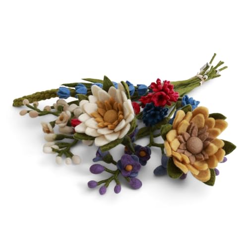Gry & Sif Handgemacht & Fairtrade-Zertifiziert Stilvolles dänisches Design X Nepali Kunsthandwerker | Kalpana Bouquet Kunstblumensträuße aus Filz für stilvolle Wohnzimmerdekoration | 11er Set Gry & Sif Handgemacht & Fairtrade-Zertifiziert Stilvolles dänisches Design X Nepali Kunsthandwerker | Kalpana Bouquet Kunstblumensträuße aus Filz für stilvolle Wohnzimmerdekoration | 11er Set von Gry & Sif