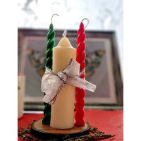 Einhorn Horn Peaked Pillar Candle Kit, Twist Taper, Peaked, Reines Bienenwachs, Einheitskerzen, Advent, Hanukkah, Kwanzaa, Diwali, Eid, Hochzeit von GryphonCandlesCrafts