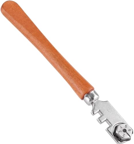 Professionelles Glasschneider-Werkzeug, 6-Rad-Schneidset mit Griff, 30 mm, Glasschneider, Bastelset, Werkzeug von Gryshanyun