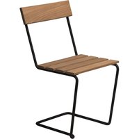 Grythyttan - 1 Gartenstuhl, Teak natur / schwarz von Grythyttan Stålmöbler
