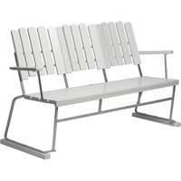 Grythyttan - 6 Gartenbank 140 x 85 cm, Eiche weiß lackiert von Grythyttan Stålmöbler