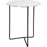 Grythyttan - 6B 60 Gartenesstisch Ø 60 cm, Eiche weiß lackiert / schwarz von Grythyttan Stålmöbler