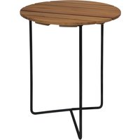 Grythyttan - 6B 60 Gartenesstisch Ø 60 cm, Teak natur / schwarz von Grythyttan Stålmöbler