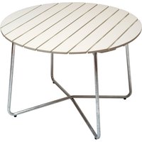 Grythyttan - 9A 100 Gartenesstisch Ø 100 cm, Eiche weiß lackiert von Grythyttan Stålmöbler
