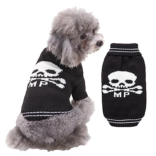 Totenkopf-Hundepullover, Warmer Mantel für kleine Hunde (L) von GsLxx