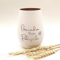 Windlicht Glas Mit Gravur/Omas Sind Wie Mamas Nur Puderzucker/ Geschenk Für Oma/ Kerzenglas Deko Geburtstag Weihnachten von GschenkMoiAundas