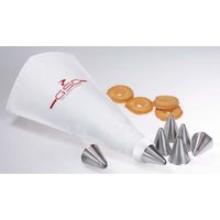 GSD HAUSHALTSGERÄTE Spritzbeutel mit 7 Edelstahl-Garniertüllen und Tüllen-Ansatzstück GSD HAUSHALTSGERÄTE Spritzbeutel mit 7 Edelstahl-Garniertüllen und Tüllen-Ansatzstück von Gsd Haushaltsgeräte