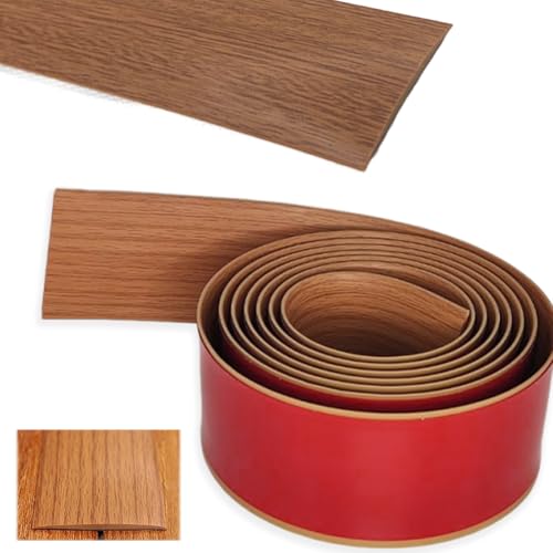 1m*4cm Übergangprofil Selbstklebend,Selbstklebender Vinylbodenübergangsstreifen,Braune Holzmaserung Übergangsleiste Selbstklebende Teppichkantenleiste,Teppich Zu Fliesen Übergang Kanten Trim von Gsedaox