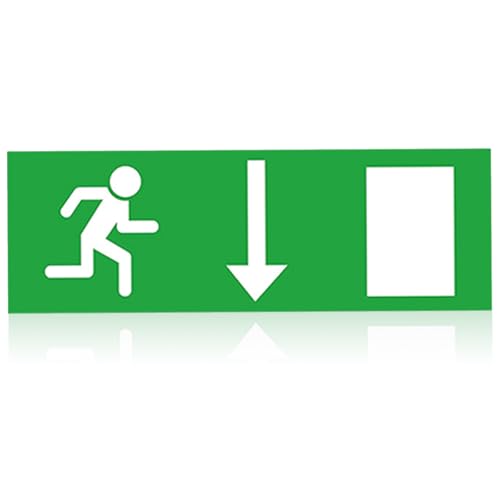 Hochwertiges Notausgangsschild，Fluchtweg,Notausgang,Sicherheitsmarkierung,Mit Selbstklebenderschaumschicht, 130mmx6mm(Pfeil) von Gsedaox