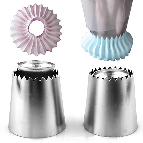 Edelstahl-Gebäckdüsen Sultaninen-Blasen-russische Rohrleitungen Backen von Keksen Form Zuckerguss-Düsen Sahnetorte diy 4pcs von Gshy