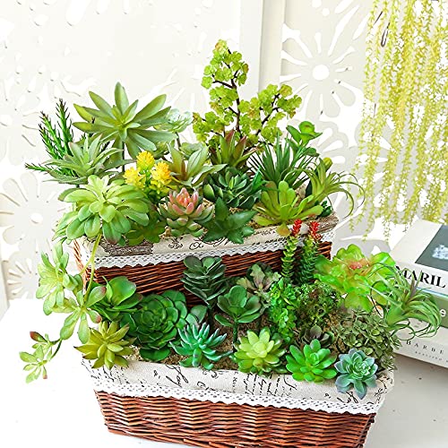 Gshy 10 STÜCKE Künstliche Bonsai im Topf Künstliche Sukkulente Home Office Dekoration ohne Korb Zufälliger Stil von Gshy