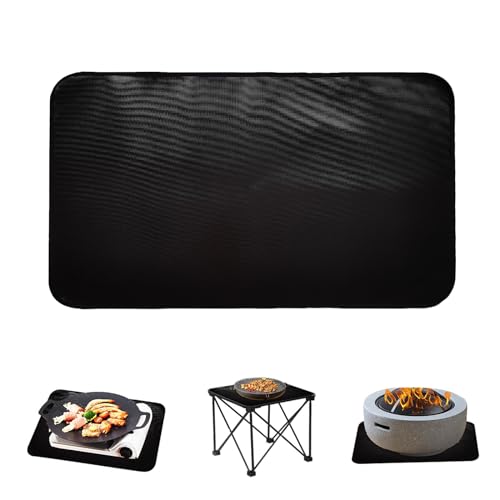 Gsrhzd Hitzeschutzmatte, Feuerfeste Unterlage, 45.5*38cm Wasserdichte Schmutzabweisend Brandschutzmatte für Kaffeemaschine Mikrowelle Grill Topf, Rutschfeste Hitzebeständige Unterlage für Tischplatte von Gsrhzd