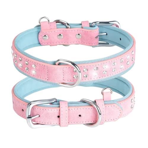 Haustierhalsbänder Funkelndes Strass-Welpenhalsband, personalisiertes Halsband für kleine Hunde, Chihuahua(Red 5,M) von GsvUbd
