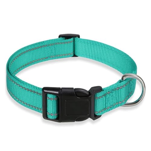 Haustierhalsbänder Reflektierendes Hundehalsband mit verstellbarem Sicherheitsleinenhalsband Robustes verstellbares Haustierhalsband aus Nylon(Lake Blue,XL) von GsvUbd
