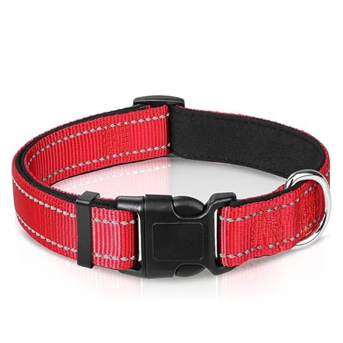 Haustierhalsbänder Reflektierendes Hundehalsband. Robustes, verstellbares Haustierhalsband.(Red 2,S) von GsvUbd