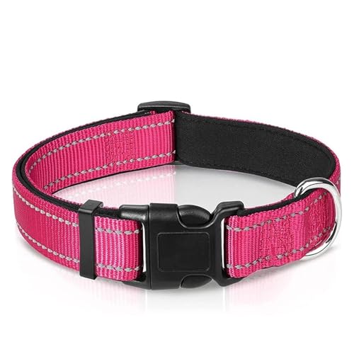 Haustierhalsbänder Reflektierendes Hundehalsband. Robustes, verstellbares Haustierhalsband.(Rose red,XL) von GsvUbd
