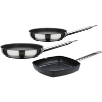 GSW Pfannen-Set "Le Chef Profi", Aluminiumguss, (Set, 3 tlg., Bratpfanne Ø 24 cm, 2 l, Ø 28 cm - 3 l, 1x Grillpfanne Ø 28 cm, 3 l) von GSW